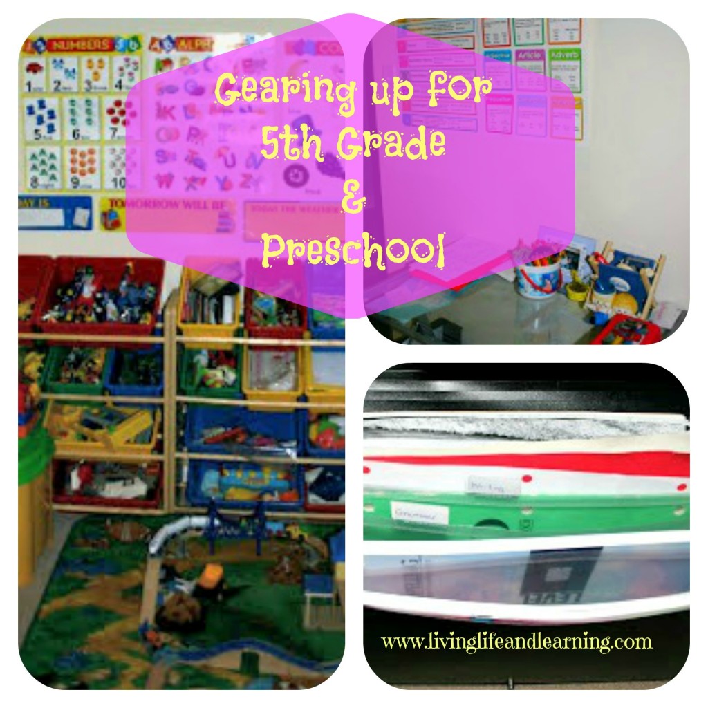gearing up for 5th grade and preschool
