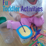 Who needs a list of fun toddler activities to keep your little one occupied? You can find many things from around your home for many of these activities