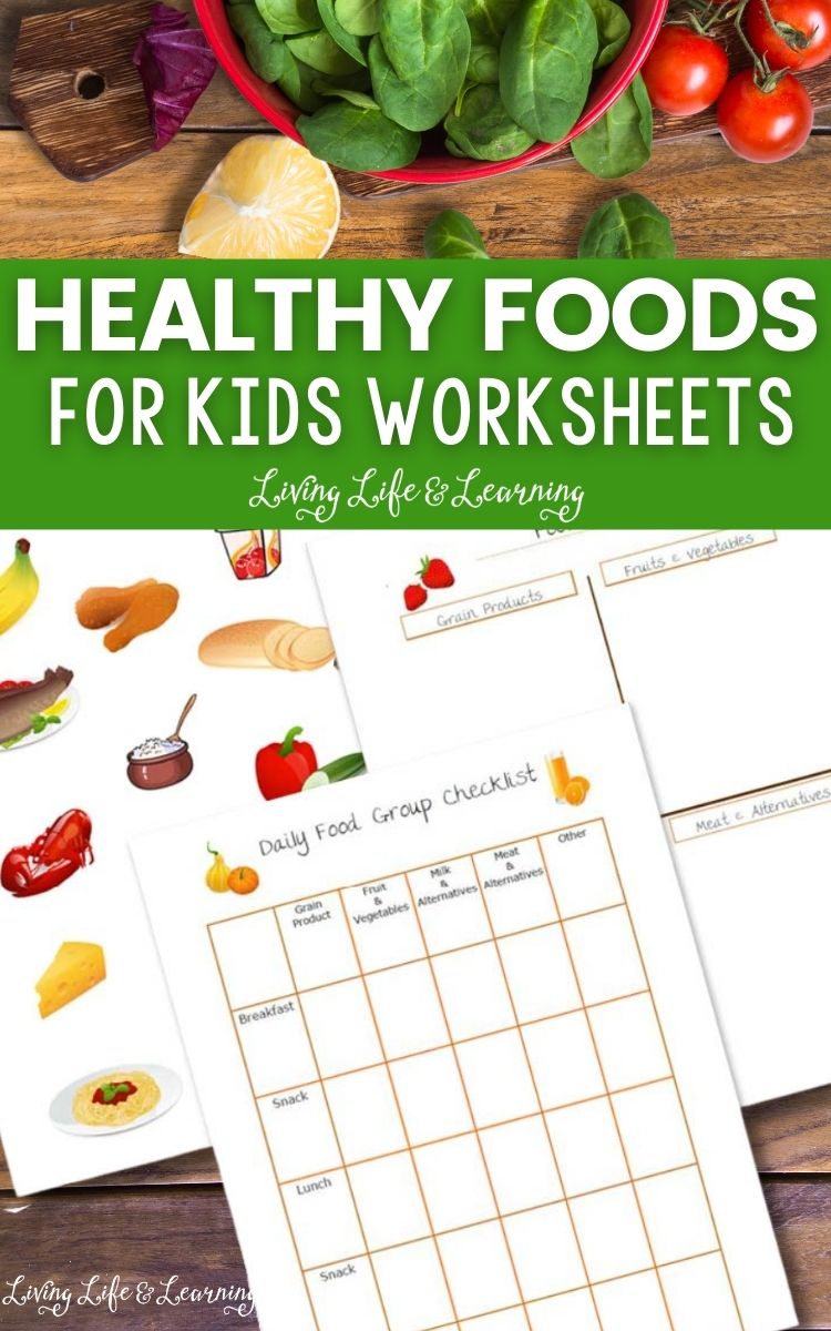 healthy food for kids worksheets