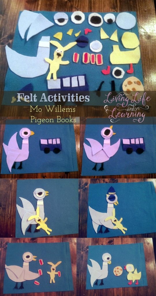 Have fun creating an awesome felt story board for your little one based on The Pigeon Books #homeschool #preschool
