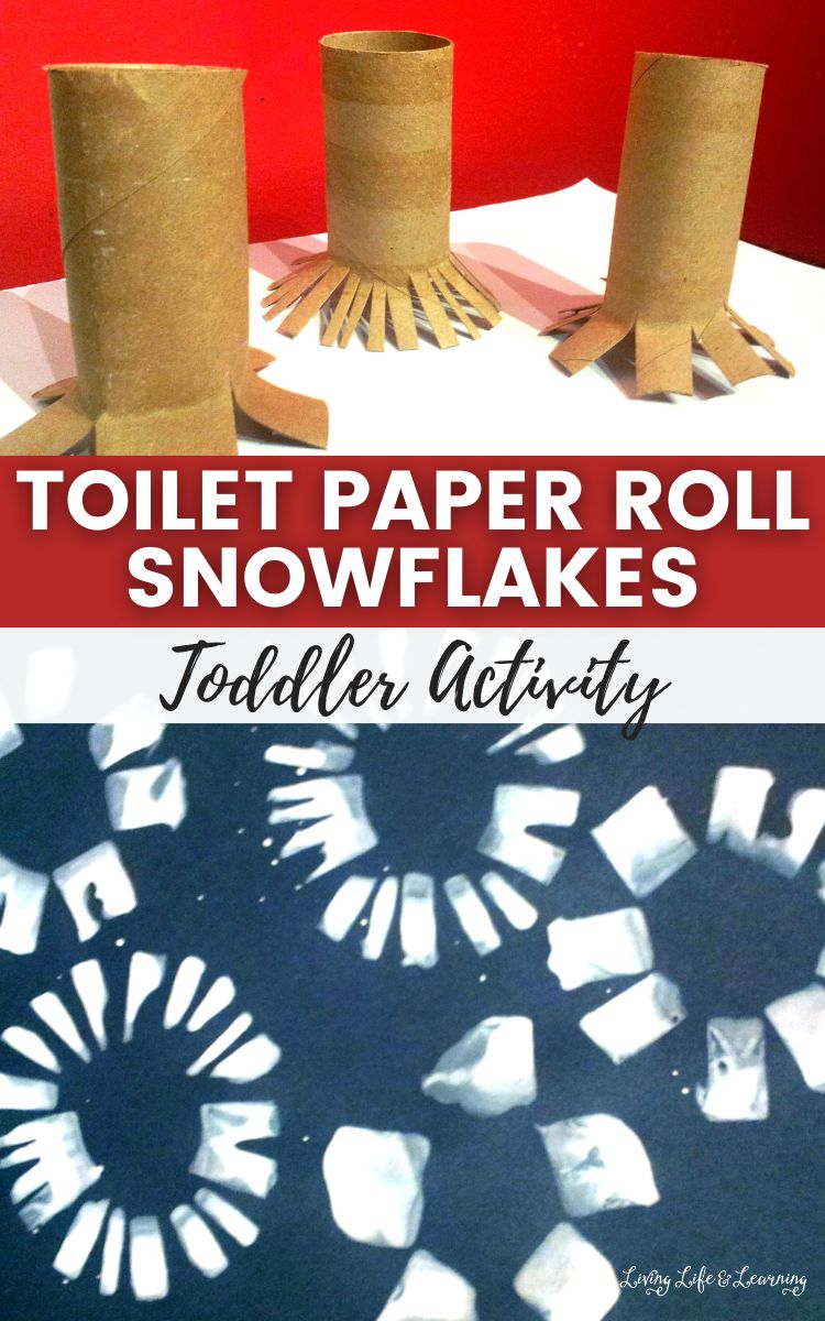 Toilet Paper Roll Snowflakes Toddler Activity