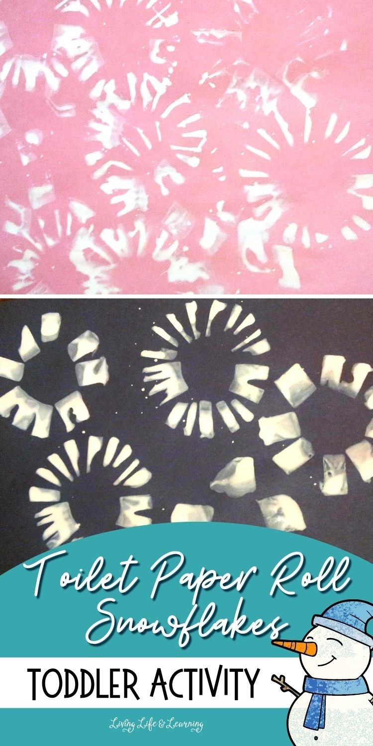 Toilet Paper Roll Snowflakes Toddler Activity