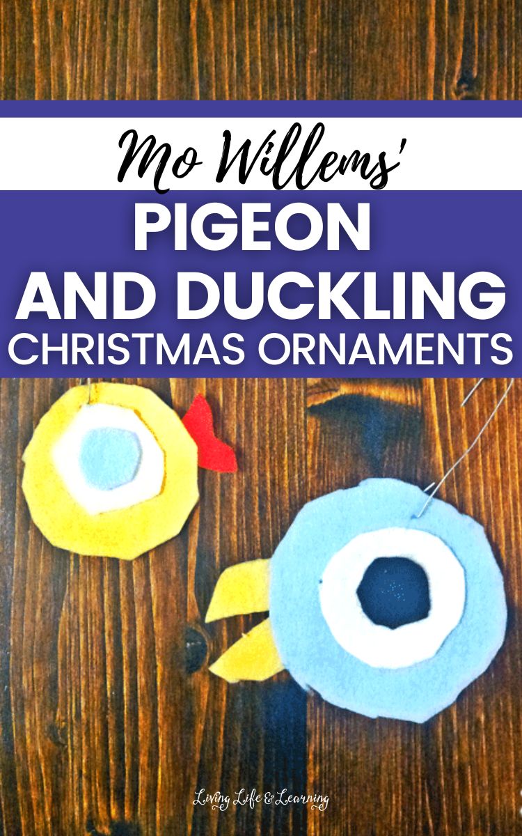 Mo Willems' Pigeon and Duckling Christmas Ornaments