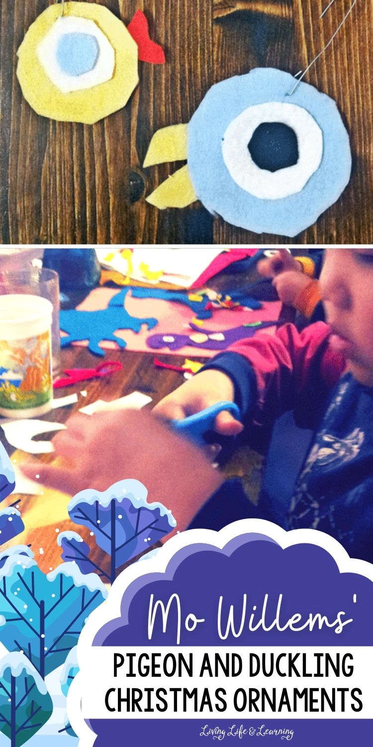Mo Willems' Pigeon and Duckling Christmas Ornaments