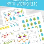Dinosaur Kindergarten Math Worksheets