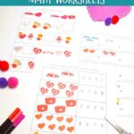 Valentine's Day Kindergarten Math Worksheets