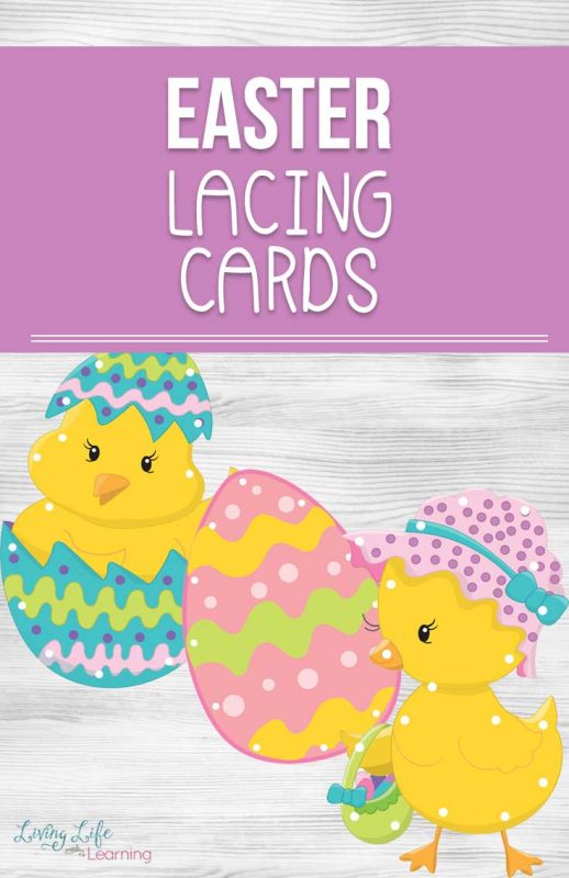 These super cute Easter Lacing Cards will be tons for fun for your preschooler and work at their fine motor skills and pre-writing skills.