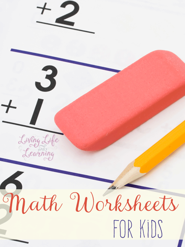 Different themed math worksheets for kids from toddlers to elementary students