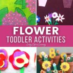 collage of flower toddler activities