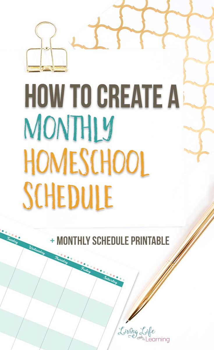 How to Create a Monthly Homeschool Schedule