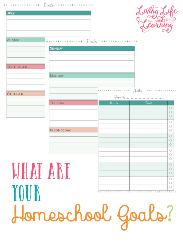 what are your homeschool goals printables