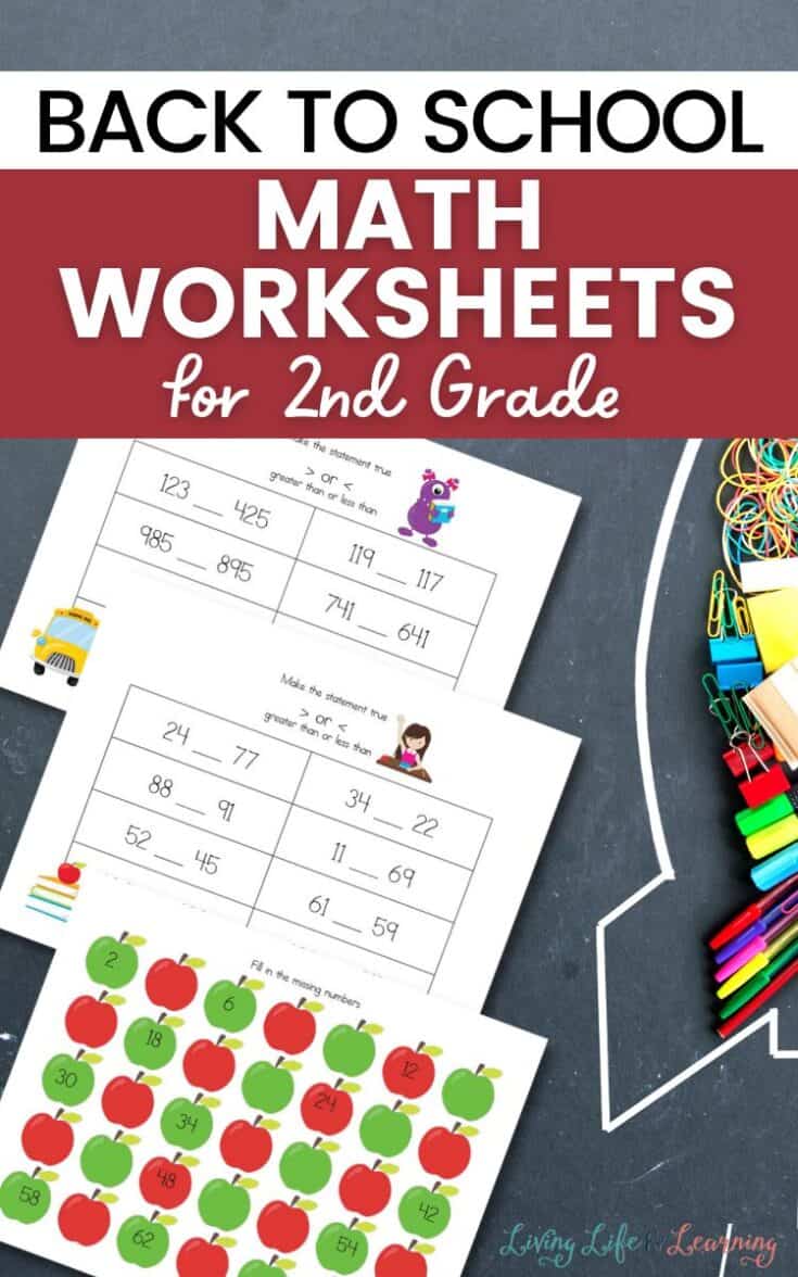 Back to School Math Worksheets for 2nd Grade