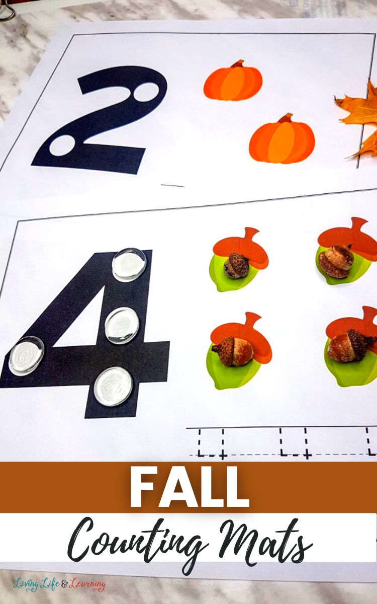 Fall Counting Mats Perfect for Preschoolers