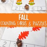fall counting cards and puzzles