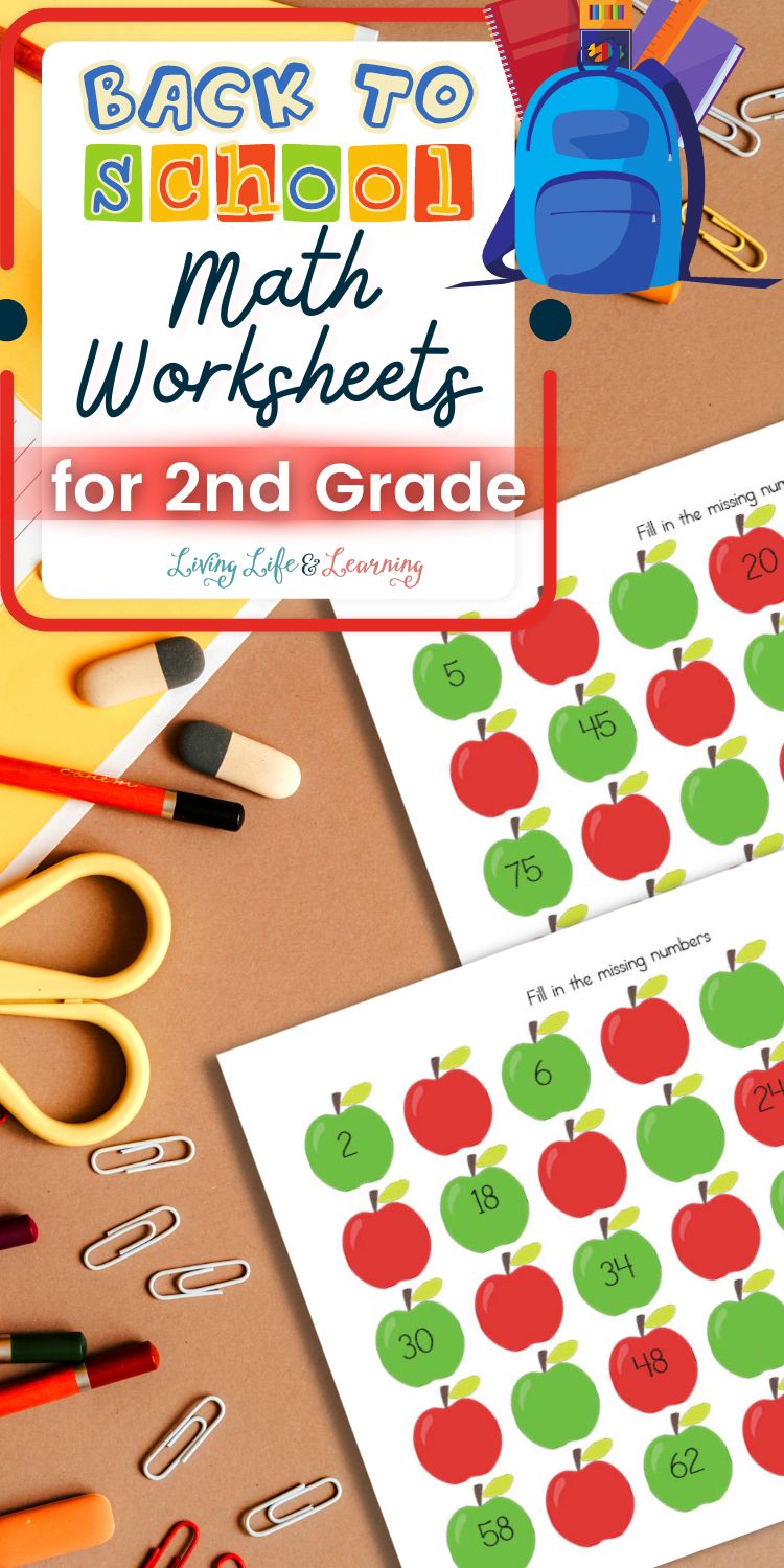 Back to School Math Worksheets for 2nd Grade