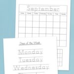 pages of My Calendar Book Printable on a table