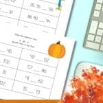 Fall Math Worksheets for 2nd Grade