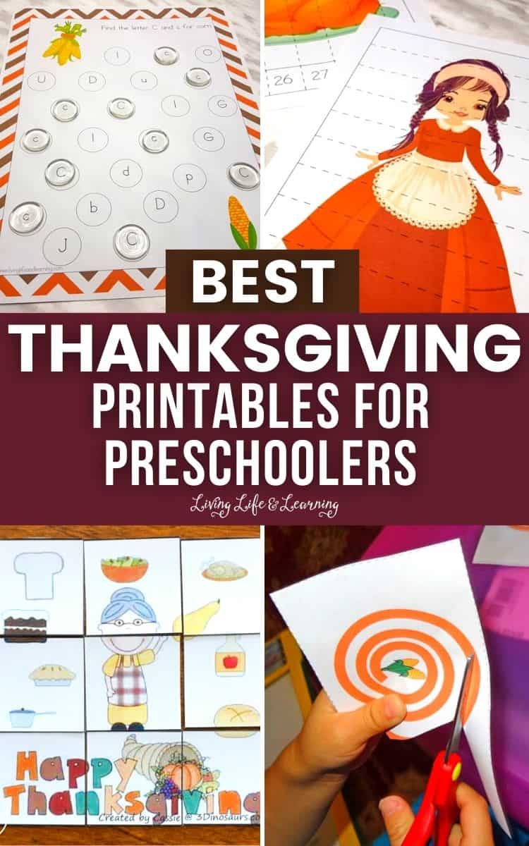 Best Thanksgiving Printables for Preschoolers