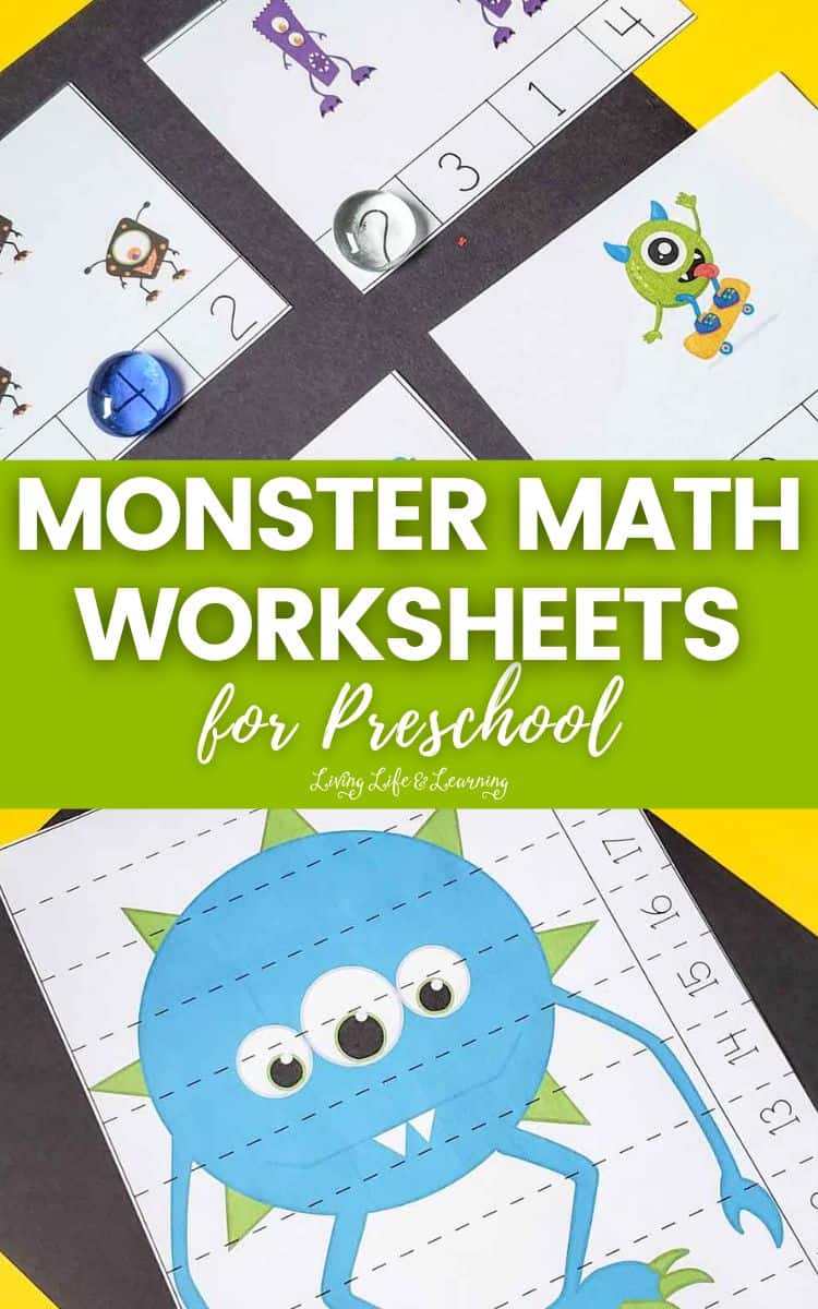 Monster Math Worksheets for Preschool