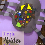 Create your own creepy simple spider craft, a perfect kids activity for young kids