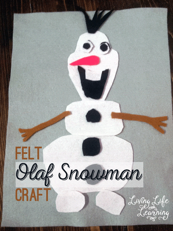 The felt Olaf snowman craft is a great quiet activity for toddlers and preschoolers