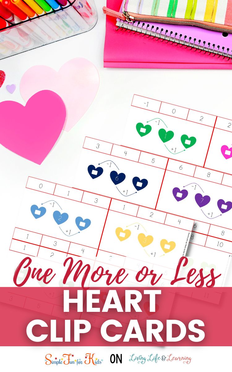 One More or Less Heart Clip Cards