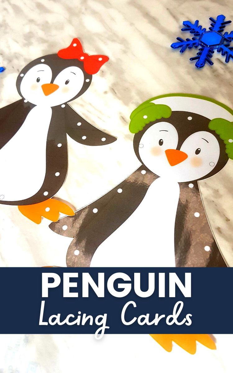 Penguin Lacing Cards