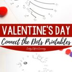 Two images of the Valentine’s Day Connect the Dots Printables