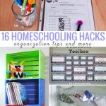 Stay on top of the school work with these homeschool hacks and organization tips to keep you sane.