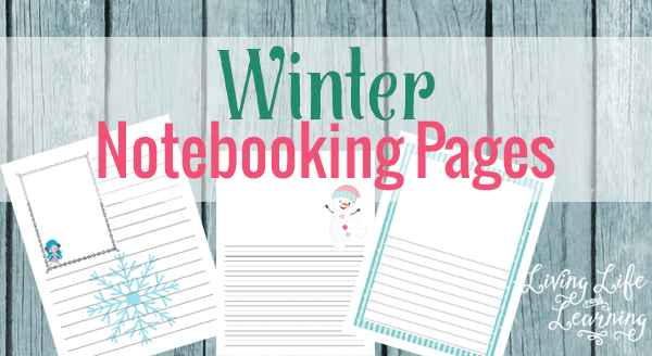Winter Notes Pages Winter Notebooking Pages