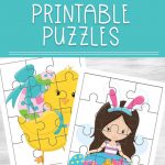 Create your own DIY Easter basket with these adorable Easter printable puzzles. They're a great learning activity and non-candy option for your Easter basket.