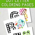 Spring Dot Letter Coloring Pages