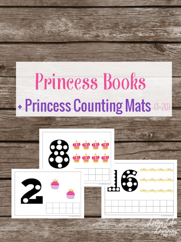 Princess lovers can get reading and counting with these princess books and printable princess counting mats (1-20). Who said counting had to be boring?