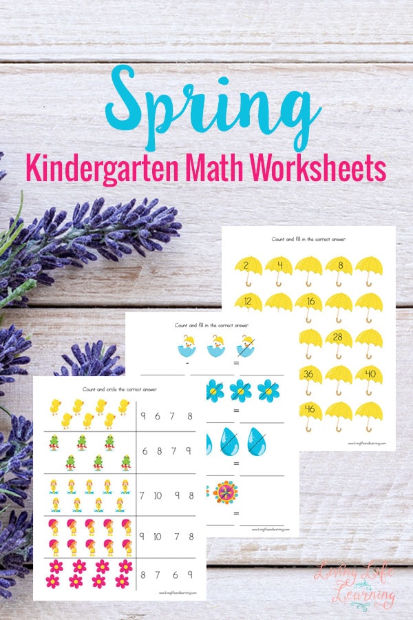 Have fun learning math with these Spring Kindergarten Math Worksheets.