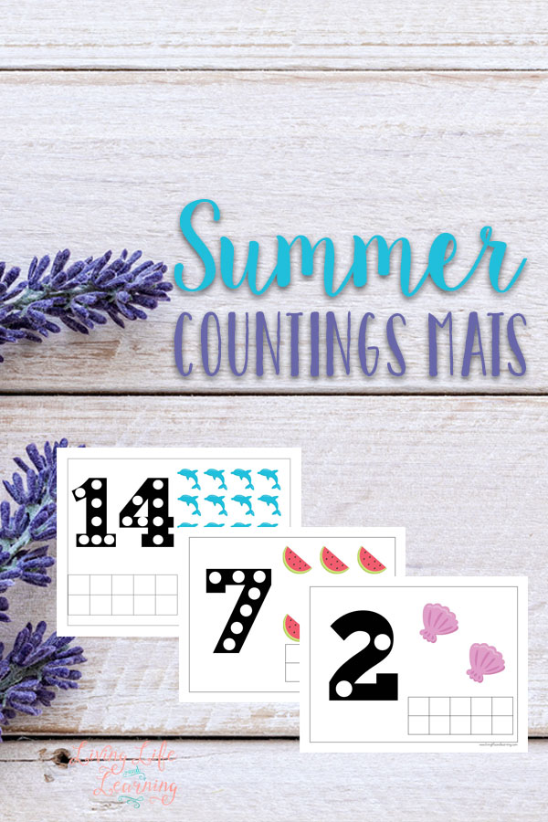 Learning doesn't have to stop when school is out, have fun counting with these summer counting mats.