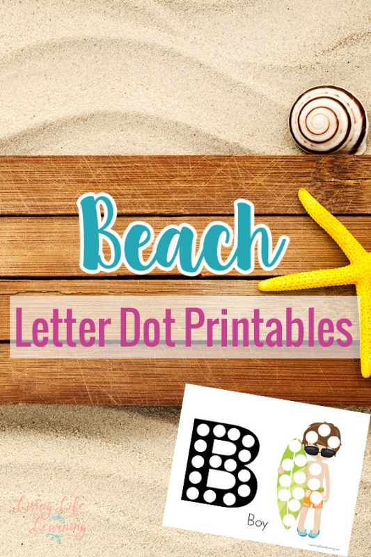 Have fun coloring these beach letter dot printables with your dot markers this summer