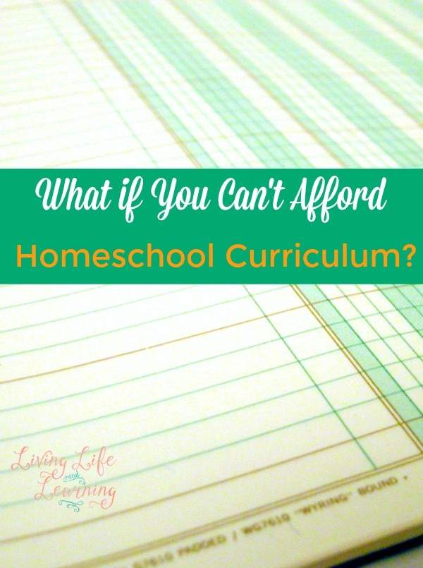 can't afford homeschool curriculum 