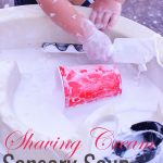 Try this super simple sensory activity that's perfect for sibling play: Shaving Cream Sensory Soup is easy to set up and provides lots of sensory fun for toddlers, preschoolers, and kindergarteners!