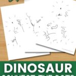 Dinosaur connect the dots printable