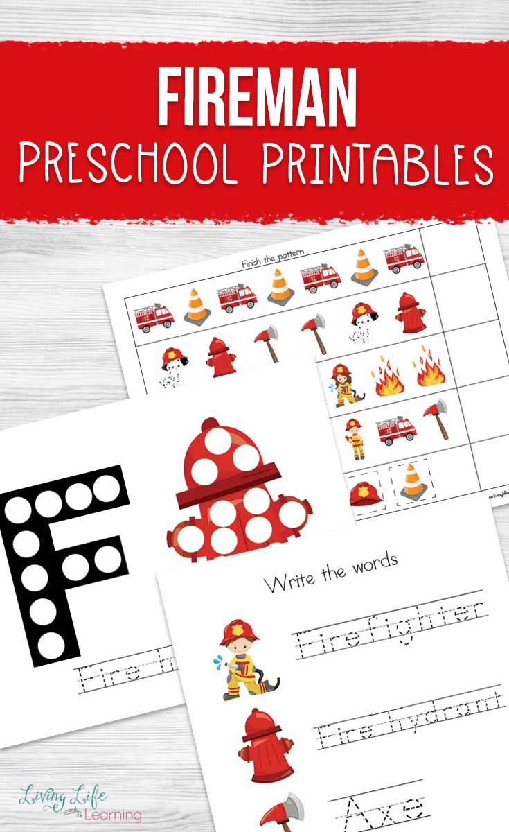 Fireman Preschool Printables