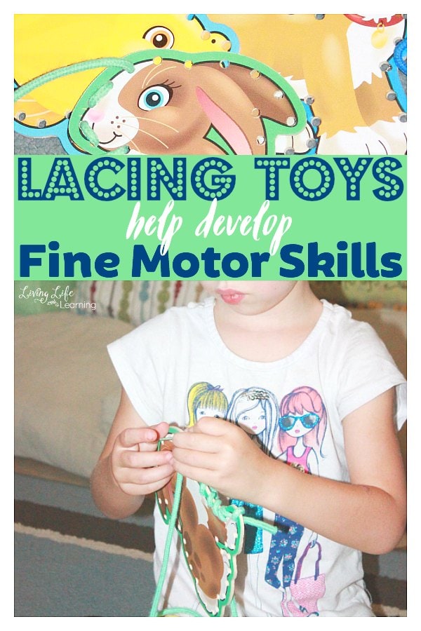 One of the loveliest fine motor skills is lacing. Not only does it facilitate these important skills, but also concentration and focus. Lacing toys develop fine motor skills!