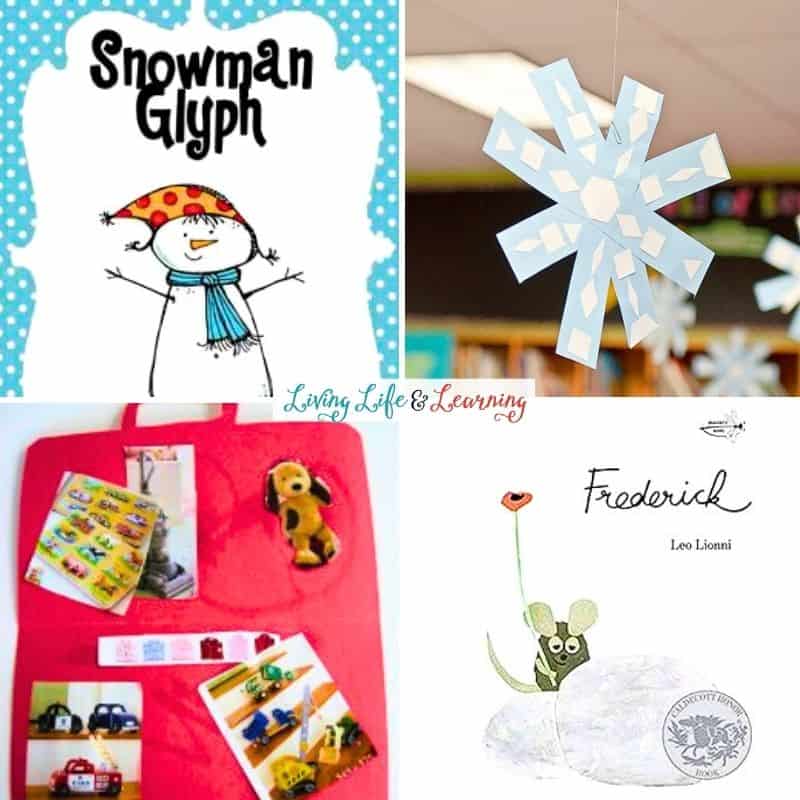 collage of 5 Learning Crafts for January