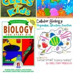 Biology Books That Kids Will Love: Book covers collaged into panels.