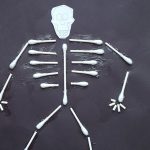 Learn about the human body's skeletal system and make it come alive with these cotton swab skeleton craft