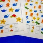 Two Ocean I Spy Game Printable on a table