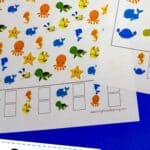 Two Ocean I Spy Game Printable on a table