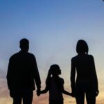 Silhouette of a family
