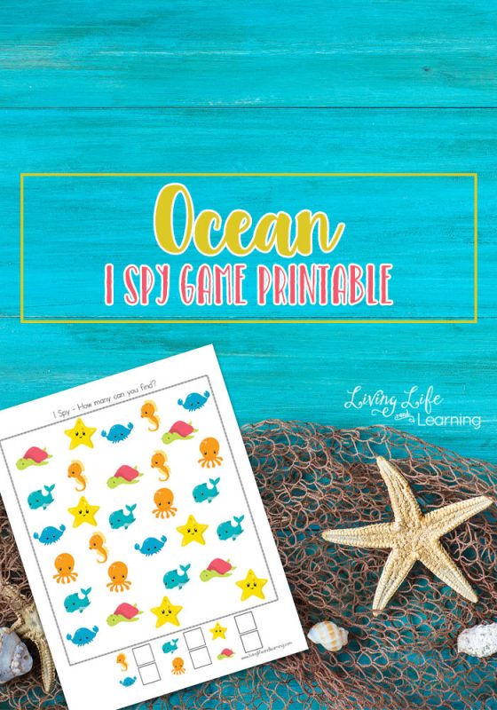 Get counting up to 10 with these adorable Ocean I Spy game printable meant to capture student's attention and making counting fun.