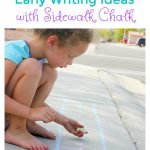 Early Writing Ideas with Sidewalk Chalk