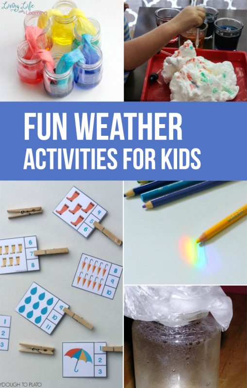 I think it would be really nice for kids to learn more about weather so they can get to know it more! These fun weather activities for kids are perfect!